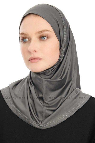 Yazmin - Hijab Amira Gris Foncé Ready To Wear