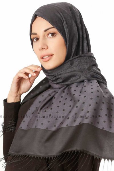 Alev - Hijab A Motifs Noir