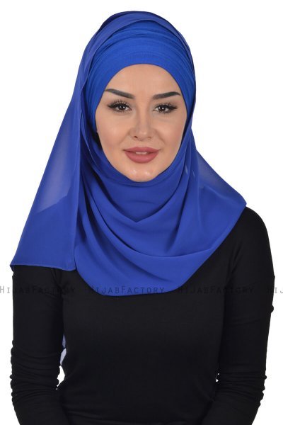 Alva - Hijab & Bonnet Pratique Bleu
