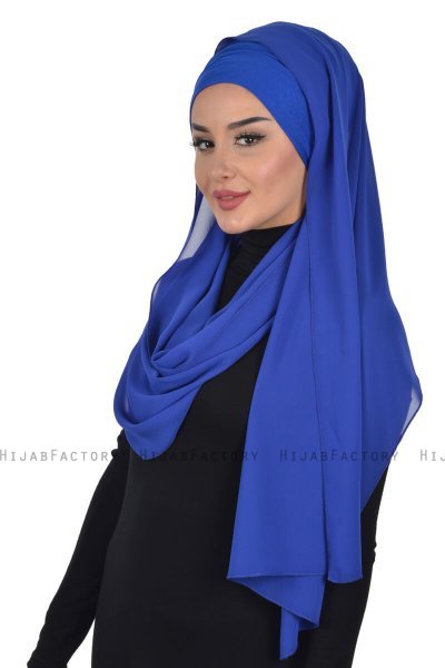 Alva - Hijab & Bonnet Pratique Bleu