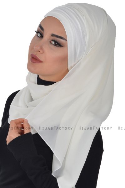 Alva - Hijab & Bonnet Pratique Crème