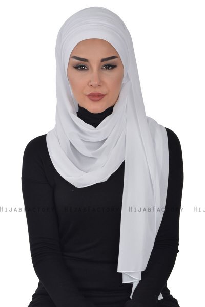 Alva - Hijab & Bonnet Pratique Blanc