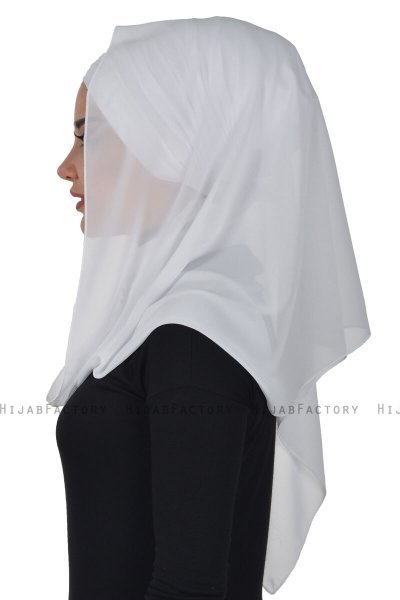Alva - Hijab & Bonnet Pratique Blanc