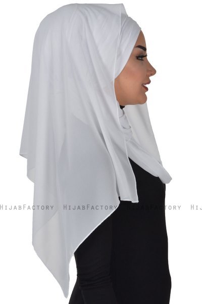Alva - Hijab & Bonnet Pratique Blanc