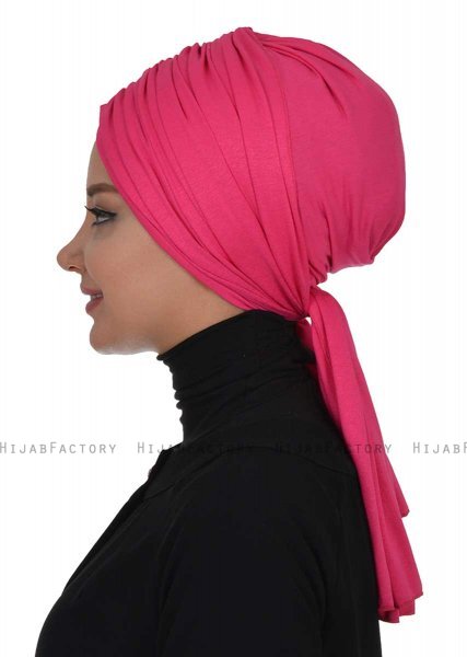Amy - Turban En Coton Fuchsia - Ayse Turban
