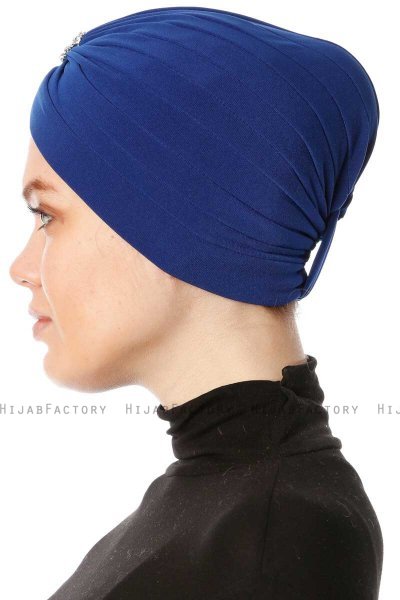 Arwa - Turban Crepe Chiffon Bleu - Sehr-i Sal