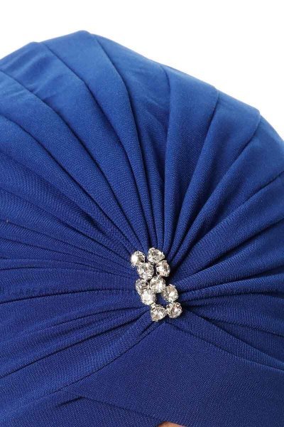 Arwa - Turban Crepe Chiffon Bleu - Sehr-i Sal