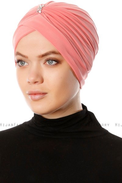 Arwa - Turban Crepe Chiffon Framboise - Sehr-i Sal