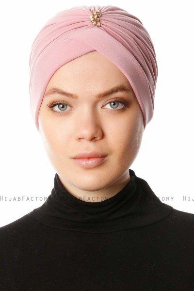 Arwa - Turban Crepe Chiffon Rose Foncé - Sehr-i Sal