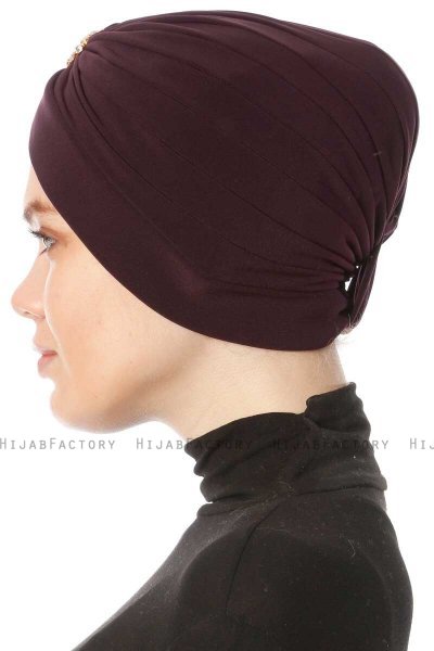 Arwa - Turban Crepe Chiffon Prune - Sehr-i Sal