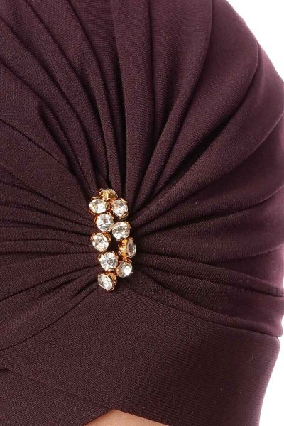 Arwa - Turban Crepe Chiffon Prune - Sehr-i Sal
