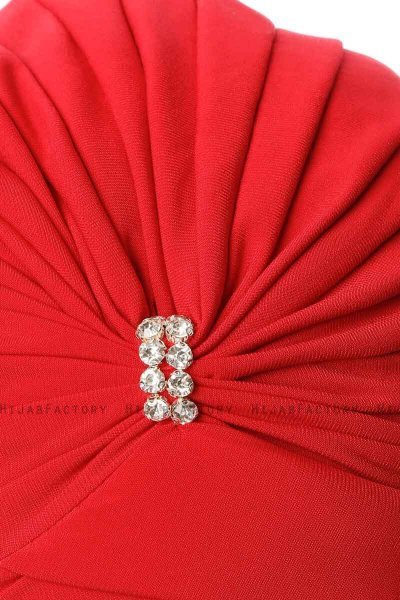 Arwa - Turban Crepe Chiffon Rouge - Sehr-i Sal