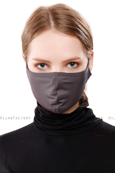 Asli - Hijab Sport Masque Facial Anthracite / Couverture Faciale