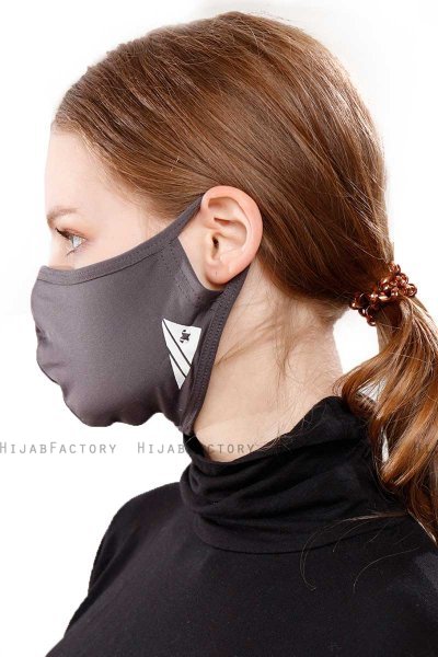 Asli - Hijab Sport Masque Facial Anthracite / Couverture Faciale