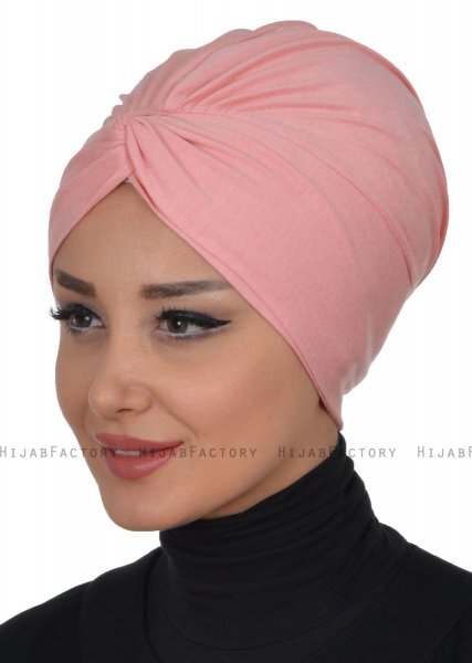 Astrid - Turban En Coton Vieux Rose - Ayse Turban