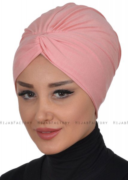 Astrid - Turban En Coton Vieux Rose - Ayse Turban