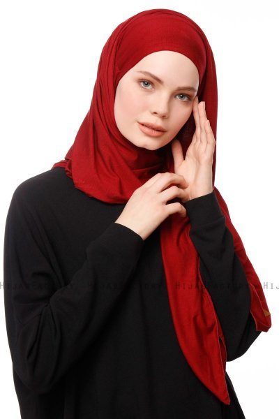 Asya - Hijab Pratique Viscose Bordeaux