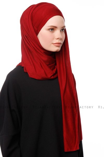 Asya - Hijab Pratique Viscose Bordeaux