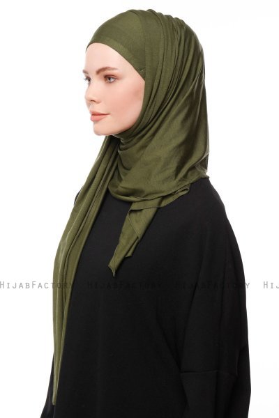 Asya - Hijab Pratique Viscose Kaki