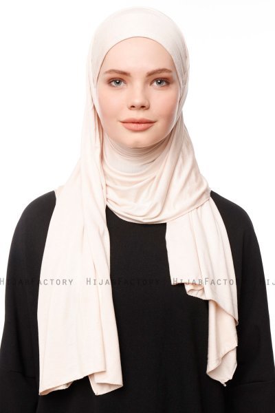 Asya - Hijab Pratique Viscose Beige Clair