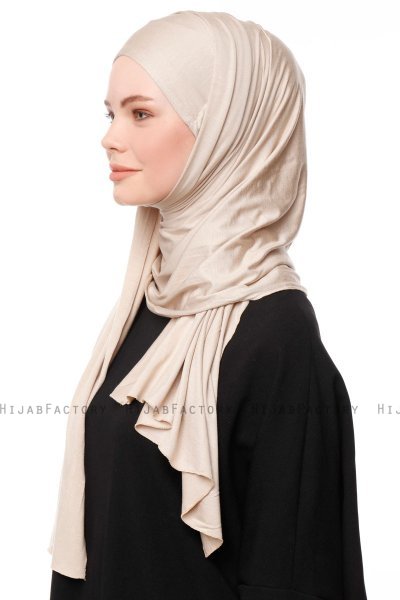 Asya - Hijab Pratique Viscose Taupe Clair