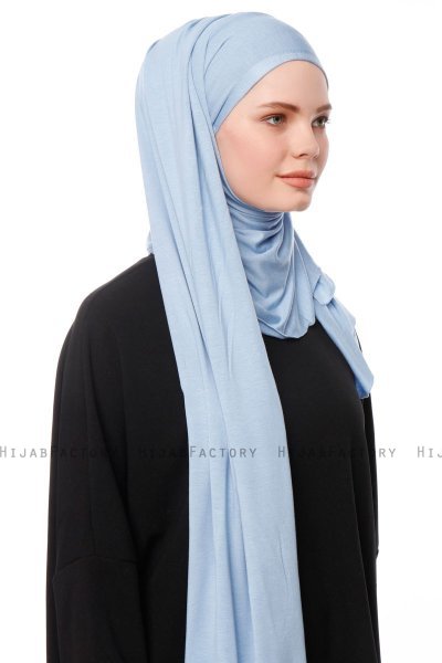 Asya - Hijab Pratique Viscose Bleu Clair