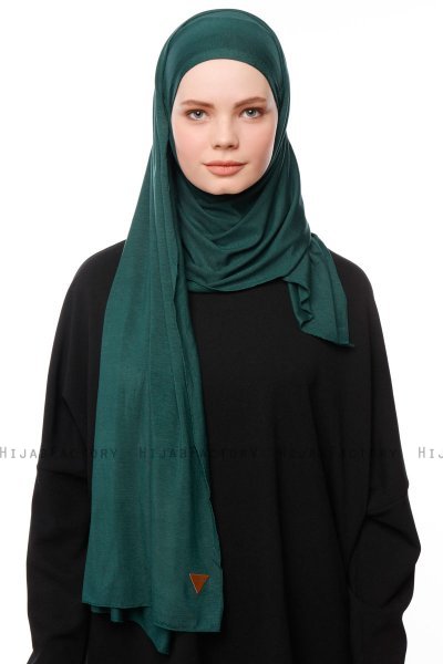 Asya - Hijab Pratique Viscose Vert Foncé