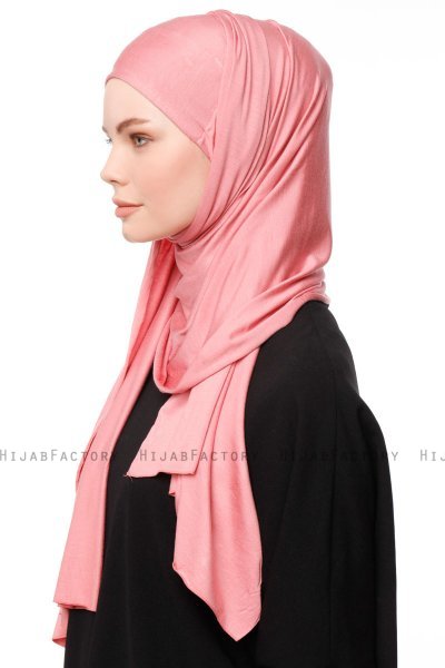 Asya - Hijab Pratique Viscose Rose Foncé