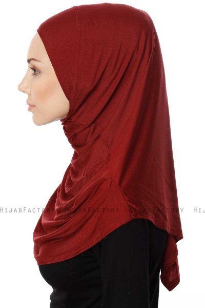 Ava - Hijab Al Amira Bordeaux One-Piece - Ecardin