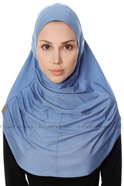 Ava - Hijab Al Amira Indigo One-Piece - Ecardin