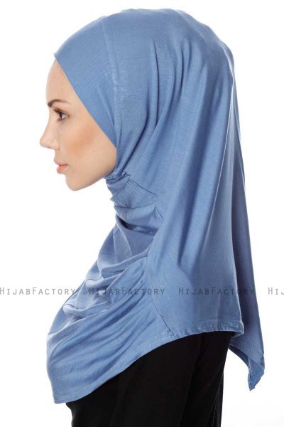 Ava - Hijab Al Amira Indigo One-Piece - Ecardin