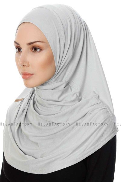 Ava - Hijab Al Amira Gris Clair One-Piece - Ecardin