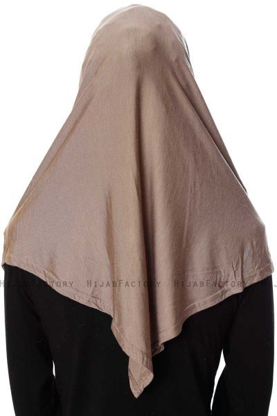 Ava - Hijab Al Amira Taupe Foncé One-Piece - Ecardin
