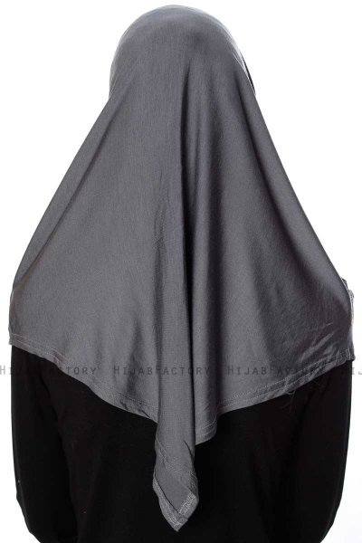 Ava - Hijab Al Amira Gris Foncé One-Piece - Ecardin