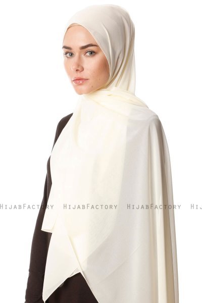 Ayla - Hijab Chiffon Crème