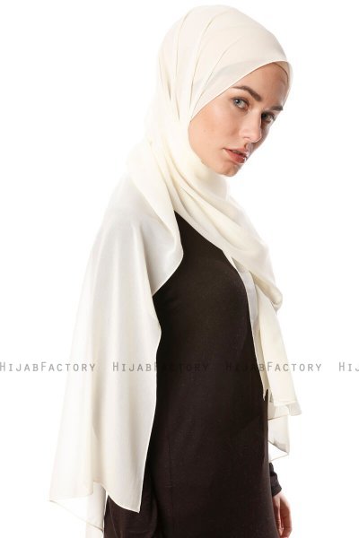 Ayla - Hijab Chiffon Crème