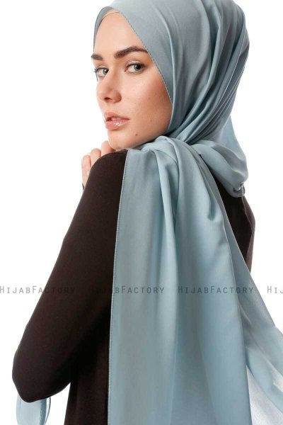 Ayla - Hijab Chiffon Pétrole Clair
