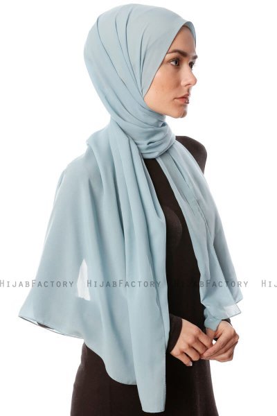 Ayla - Hijab Chiffon Pétrole Clair