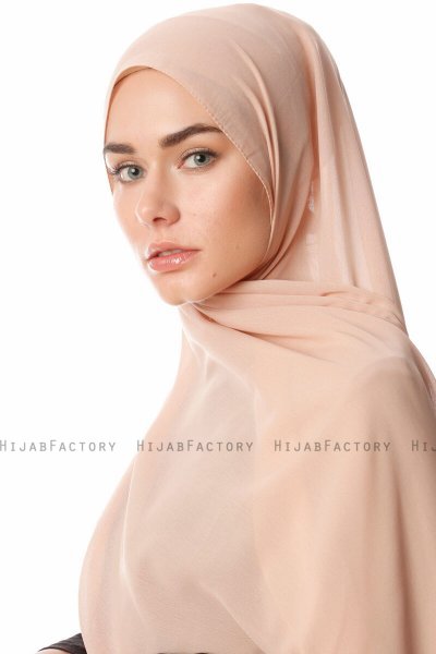 Ayla - Hijab Chiffon Marron Clair