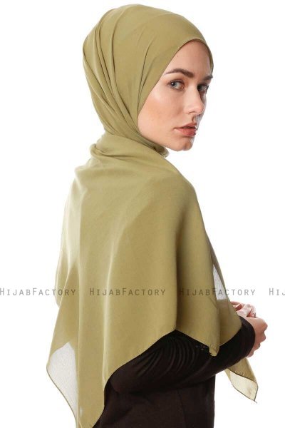 Ayla - Hijab Chiffon Olive Verte