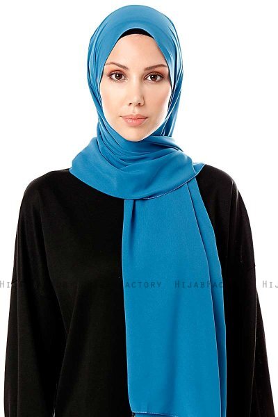 Ayla - Hijab Chiffon Pétrole