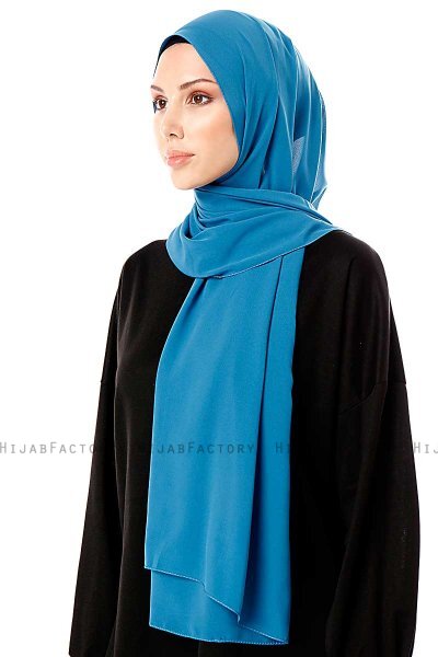 Ayla - Hijab Chiffon Pétrole