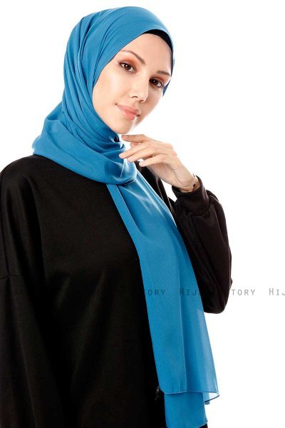 Ayla - Hijab Chiffon Pétrole