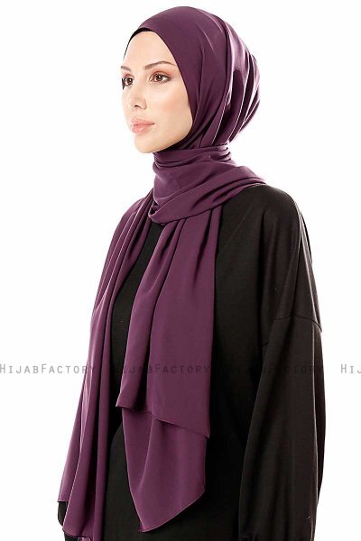 Ayla - Hijab Chiffon Prune