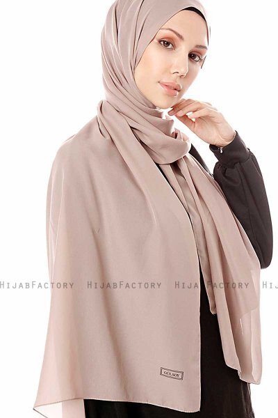 Ayla - Hijab Chiffon Gris Pierre