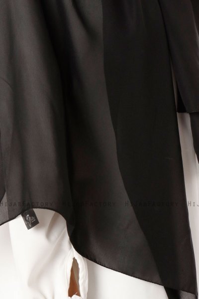 Ayla - Hijab Chiffon Noir