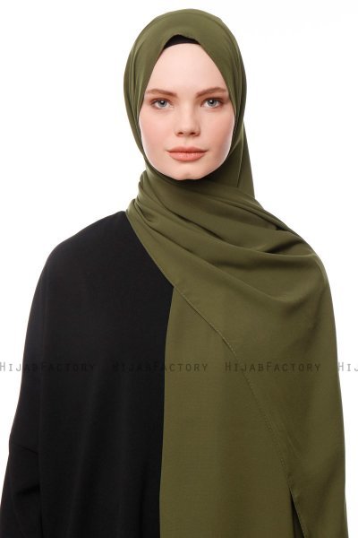 Aylin - Hijab Medine Silk Kaki - Gülsoy