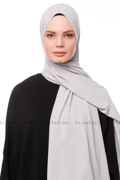 Aylin - Hijab Medine Silk Gris Clair - Gülsoy