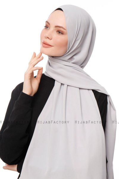 Aylin - Hijab Medine Silk Gris Clair - Gülsoy