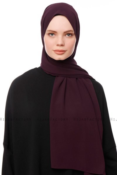 Aylin - Hijab Medine Silk Violet Foncé - Gülsoy